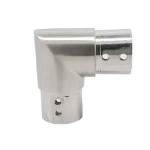 Stainless Steel Apartment Railing System Parts Round Slotted Tube Connector 90 Degree Contemporary Design