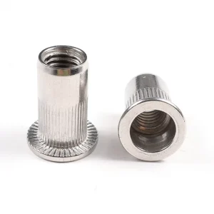 Stainless Steel Blind Rivet Nut SS304 SS316 A2 70 Flat Head Knurled Body Rivnut Threaded Insert Nutsert M3 M4 M5 M6 M8 M10 M12