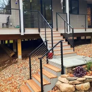 Stainless Steel Cable Railings for Stairs Balconies Accommodates 8 12 Steel Cables Sturdy Corrosion Resistant