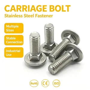 Stainless Steel Carriage Bolts Head Square Neck DIN 603 M6 Metric Thread A2 70 High Corrosion Resistance Hardware