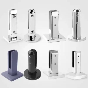 Stainless Steel Clamp Glass Spigots for Hospital Mall Stair Balcony Fence Floor Mounting Brackets Rust Resistant Water