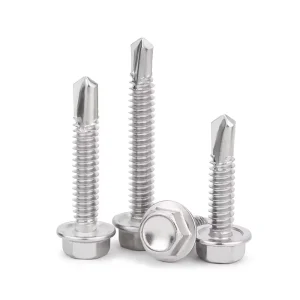 Stainless Steel External Hex Flange Head Self Drilling Screw Sheet Metal Cladding Fixings Tek Bolt Curtain Wall System Hardware