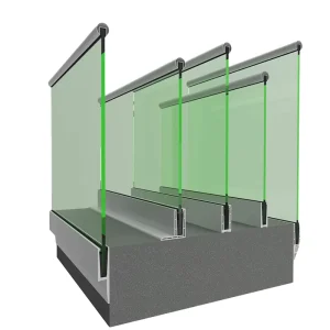 Stainless Steel Floor Fixed Column Free Frameless Tempered Glass Balustrades for Outdoor Modern Use