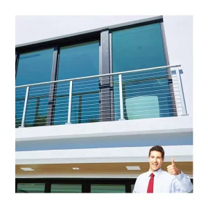 Stainless Steel Flooring Mounted Handrail Post Cable Railing Balcony Outdoor Garden Courtyard Hotel Stair Mall Use Water