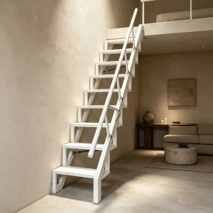 Stainless Steel Folding Staircase Step Ladder for Indoor Outdoor Home Use, Loft Duplex Small Apartment