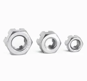 Stainless Steel Fully Threaded Castle Nut DIN935 Hex Slotted Lock Nut with Zinc Plated Finish for Machinery Automotive Fastening