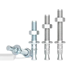 Stainless Steel & Galvanized Carbon Steel High Strength Wedge Anchor Bolts Heavy Duty Concrete Expansion Fasteners for Elevator