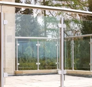 Stainless Steel Glass Railing Clamp Floor-Mounted Spigot for Villa Railings and Handrails 8-12MM