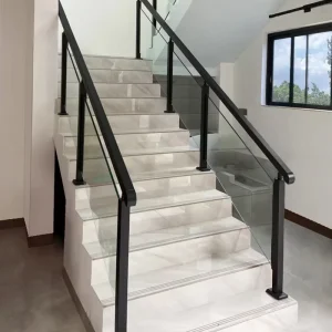 Stainless Steel Glass Stair Railings for Apartment Indoor Stairs Balcony Villa Hotel Modern Design Rust Resistant