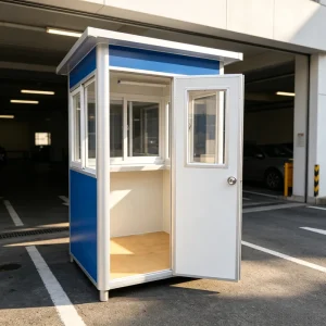 Stainless Steel Guard House Prefabricated Security Booth Sentry Box with Glass Windows for Office and Factory Factory Price