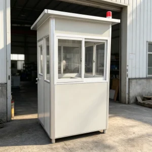 Stainless Steel Guard House Prefabricated Security Booth Sentry Box with Glass Windows for Office and Factory Factory Price