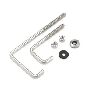 Stainless Steel J Bolt L Hook Bolts Bent Threaded Rod Right Angle Bend Hook Bolt Heavy Duty Industrial Fasteners Hanging Anchor