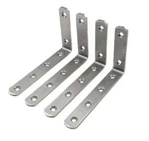 Stainless Steel L Shape Angle Bracket Heavy Duty Furniture Corner Connector Custom Stamped Mounting Bracket OEM