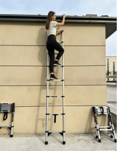 Stainless Steel Ladder Anti Rust Retractable Step Ladder for RV Camper Caravan Outdoor Roof Maintenance