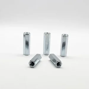 Stainless Steel Long Hex Nut with Full Internal Thread for Precision Rod Coupling and Spacer Making