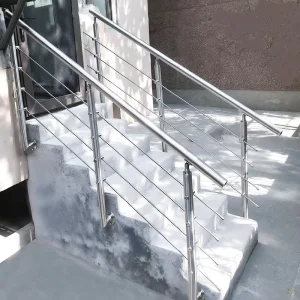 Stainless Steel Pipe Stair Railing Balustrade for Balconies and Villas