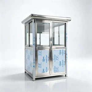 Stainless Steel Quality Guard Booth Outdoor Cabin Portable Tiny Home Temporary Security Guard House Kiosk Sentry Box Guard Booth