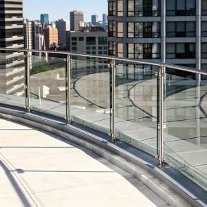 Stainless Steel Railing Durable Strong Frame Corrosion Resistant Modern Mall Office Buildings Easy Installation