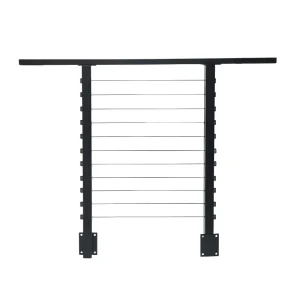 Stainless Steel Satin Black Wire DIY Side Mounted Balustrade Deck Post Cable Balcony Staircase Garden Villa Railing