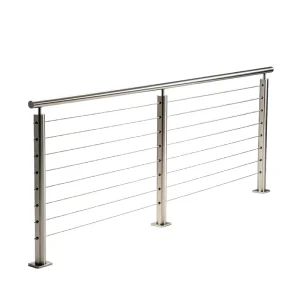 Stainless Steel Simple Design Black Wire Balustrade Deck Stair Post Cable Balcony Railing System DIY factory in china