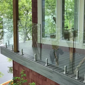 Stainless Steel Spigot Glass Clamp for Frameless Glass Railing System Balcony Staircase Railing Components