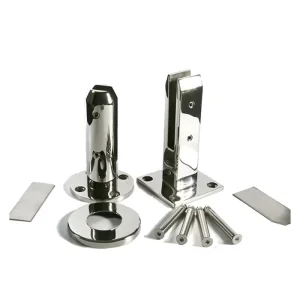 Stainless Steel Square Clamp Glass Spigots for Hotel Apartment Mall Stair Balcony Fence Floor Mounting Brackets Water