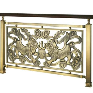 Stainless Steel Stair Railing Luxury Gold-Finished Solid Copper Handrail Modern Minimalist European Light Luxury Design
