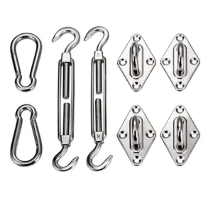 Stainless Steel Sun Shade Sail Hardware Accessories Kit for Awning