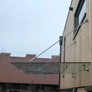 Stainless Steel Support Tempered Glass Canopy