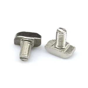 Stainless Steel T Bolt with Anti-Slip Serrations for Industrial Rails