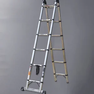 Stainless Steel Telescopic Ladder Industrial Stainless Steel Herringbone Bamboo Ladder