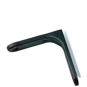 Stainless Steel Triangle L shaped Wall Storage & Partition Bracket with Brushed Finish and Rubber Plugs