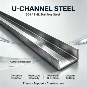 Stainless Steel U Channel 304 316 201 GB Standard 2B Surface Finish Structural Steel Custom Processing Services