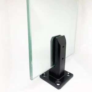 Stair Case Glass Fence Black Color Stainless Steel Holder Spigot