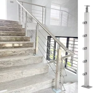 Stair Railing High Strength Guardrail Home Hotel Stainless Steel and Glass Staircase Railing