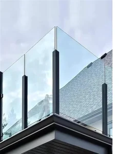 Staircase Outdoor Railing Stainless Steel 304 Glass Balcony Tempered Glass Railing Mini Post