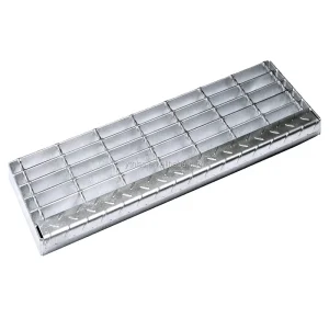 Staircase Stainless Steel Tread Grating Hot Dip Galvanized Coated Grid Plate High Strength Safety Anti Slip Industrial Walkway