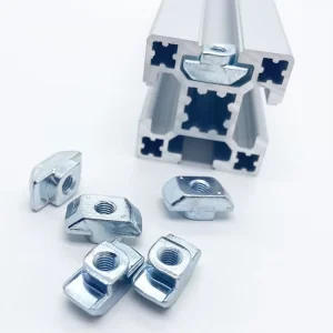 Standard Carbon Steel Drop In T Nut T Head Nuts M4 M5 10-32UNF 8-32UNC for B Type 4040 4545 Series Aluminum Profile