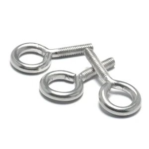 Standard Wire Bending Eye Bolt with Threaded End for Simple Wood and Metal Frame Assembly