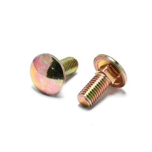 Standard Yellow Zinc Carriage Bolt for Universal Warehouse and Storage Racking