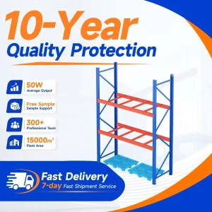 Steel Adjustable Pallet Rack with Durable Support Beams Powder Coated Customizable Logistics Storage Solution