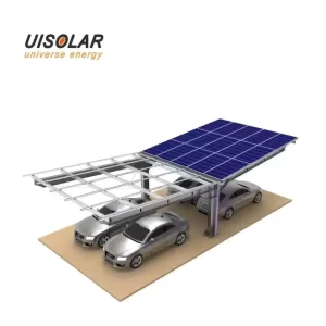 Steel Aluminum Solar Carport Mounting System Single Double Side PV Panel Parking Structure