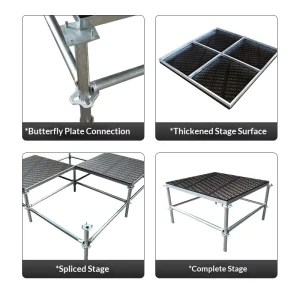 Steel Assembled Galvanized Truss Stage for Wedding Events 1.22×1.22Metersafety Event Stage Platform Dj Lighting Truss