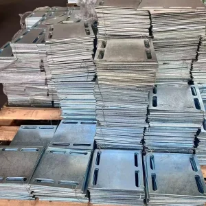 Steel Base Plate Embedded Parts Hot Dip Galvanized Carbon Steel Foundation Plate for Curtain Wall System Construction