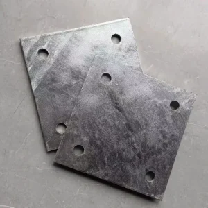 Steel Base Plate with 4 X Holes Black Carbon Steel Flanges