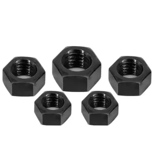 Steel Black Oxide Finish Class 8 Metric Hex Nut Custom Self locking Left Hand Thread Heavy Industry Use 8MM for Pipe Nipple Gas