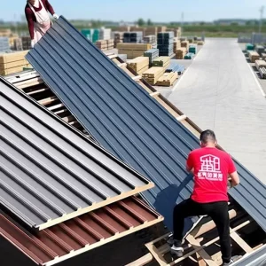 Steel Building Insulated Roof Panel Polyurethane Core Weatherproof Roofing System