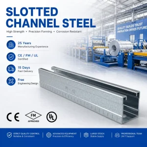Steel Channel and C Channel with Galvanized Strut Channel and Metal Framing System for Industrial Support