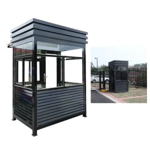 Steel Contemporary Ticket Booth with Foldable Design Waterproof Space Saving Easy Storage