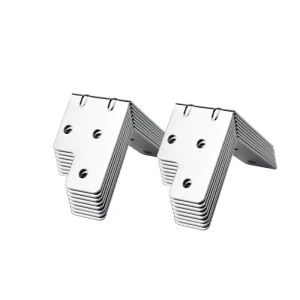 Steel Corner Brace with Strengthening Ribs Chrome Zinc Plated for Flight Cases